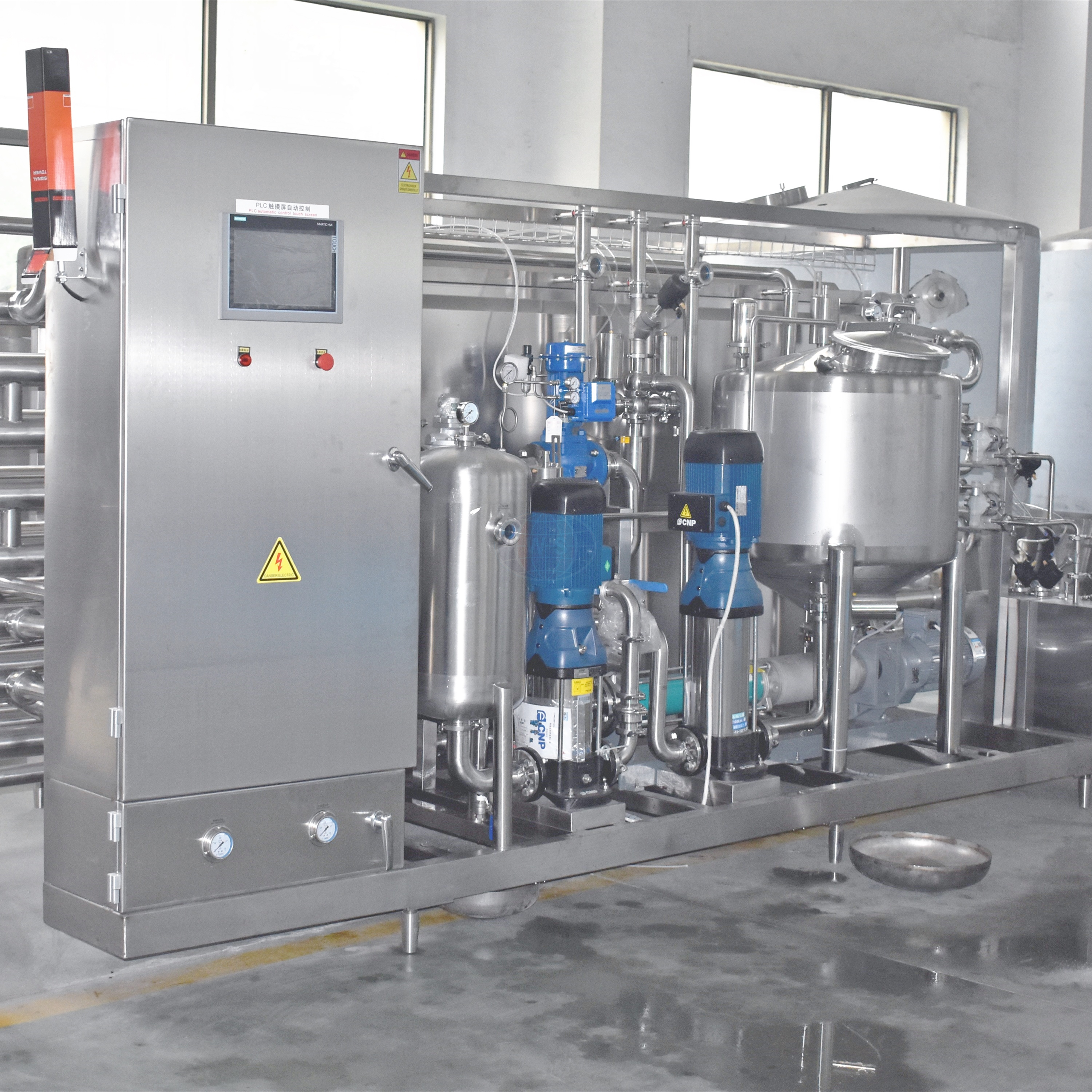 UHT milk processing facility